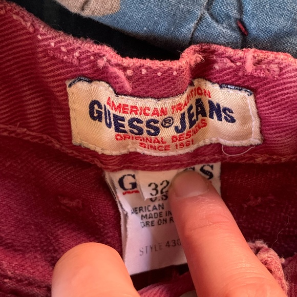 Vintage Guess Denim Cuffed Shorts Size 32 - Picture 3 of 3